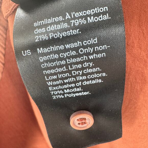 COS Allmira Dress Ruffled V-neckline Maxi Women's Size 4 Brown Fall - Picture 11 of 13